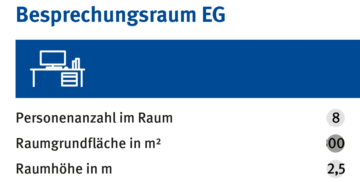 Bildschirmausschnitt: Eingaben mit mehr als 2 Ziffern werden abgeschnitten