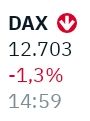 Bildschirmausschnitt eines Eintrags im Börsenticker.