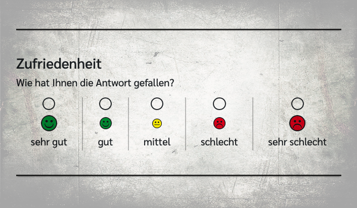 Skizze einer Umfrage zur Zufriedenheit