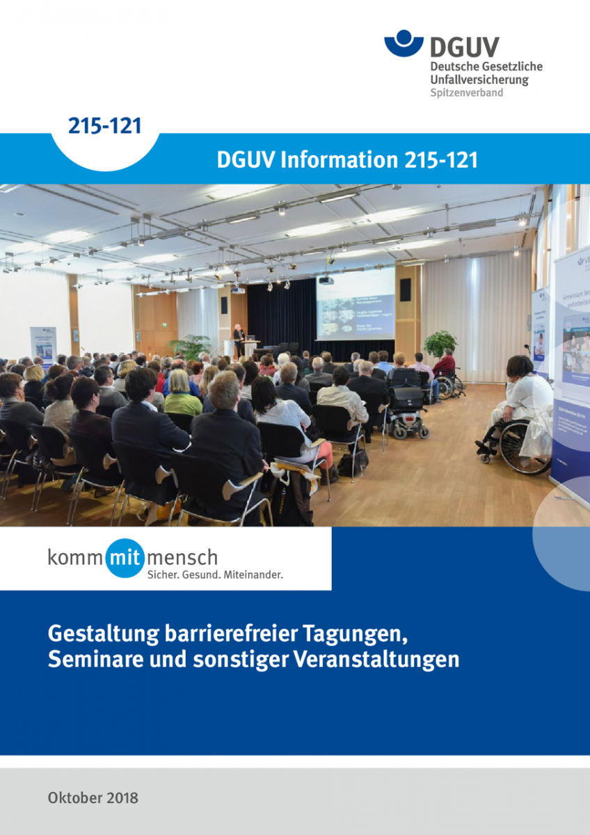 Titelblatt der DGUV-Information 215-121