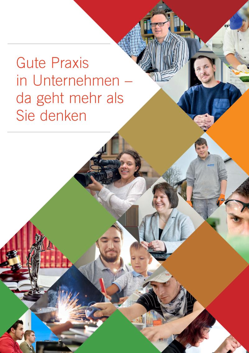 Cover der Broschüre Gute Praxis in Unternehmen - da geht mehr als Sie denken