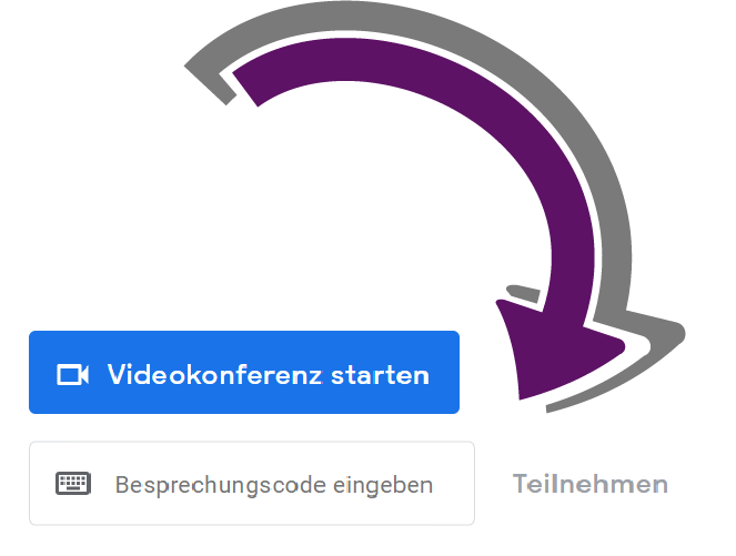 Bildschirmausschnitt mit drei Schaltflächen